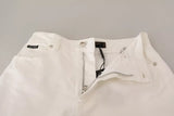 Dolce & Gabbana MONICA White Boot Cut Cotton Denim Jeans