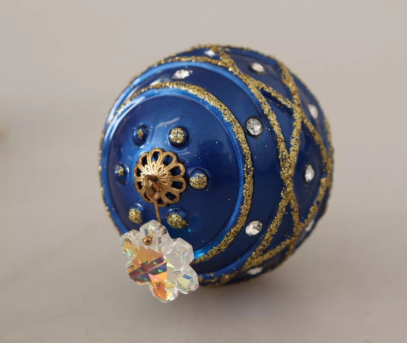 Boucles d'oreilles Dolce & Gabbana en laiton doré et cristal bleu