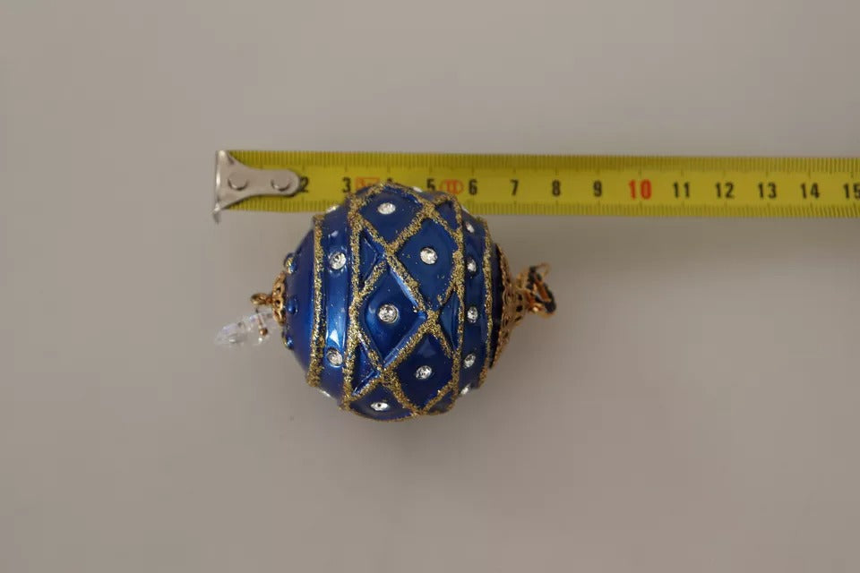 Boucles d'oreilles Dolce & Gabbana en laiton doré et cristal bleu