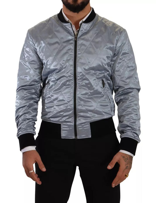 Veste bomber homme Dolce &amp; Gabbana bleu clair