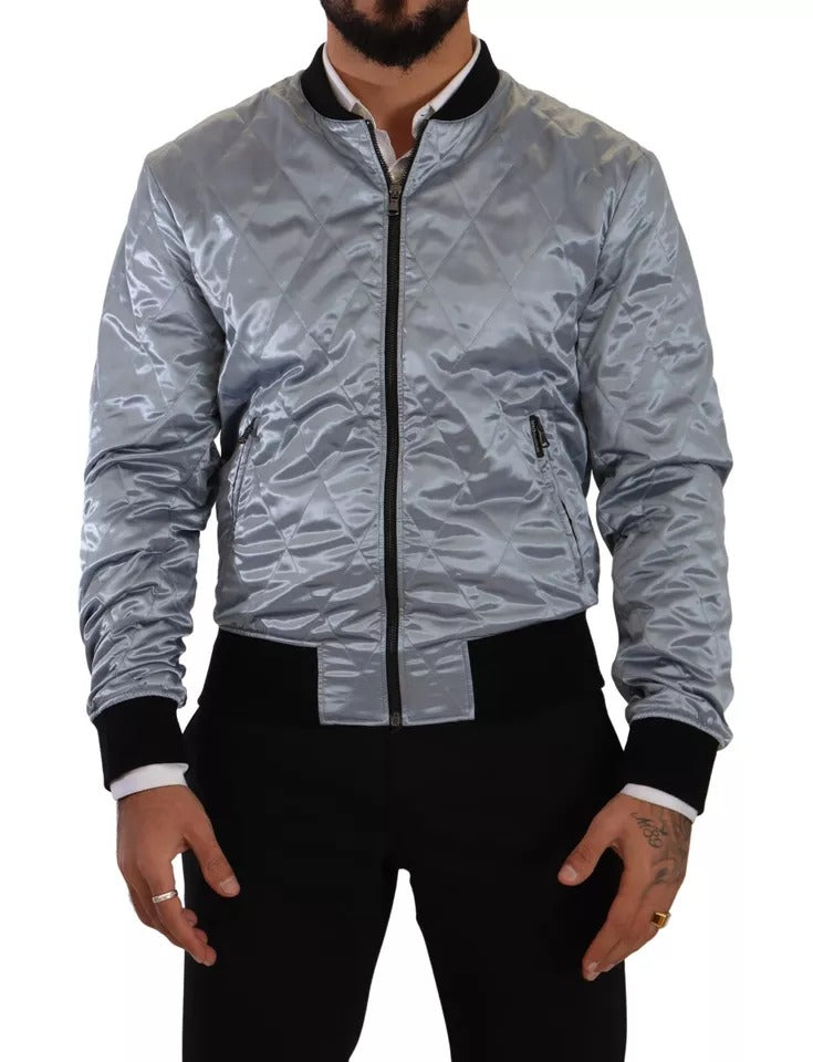 Veste bomber homme Dolce &amp; Gabbana bleu clair