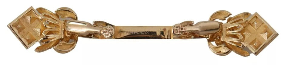 Broche Dolce & Gabbana en argent sterling 925 plaqué or et cristal