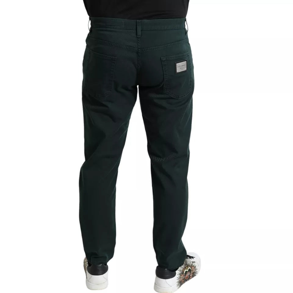 Jeans skinny en coton stretch vert pour homme de Dolce &amp; Gabbana