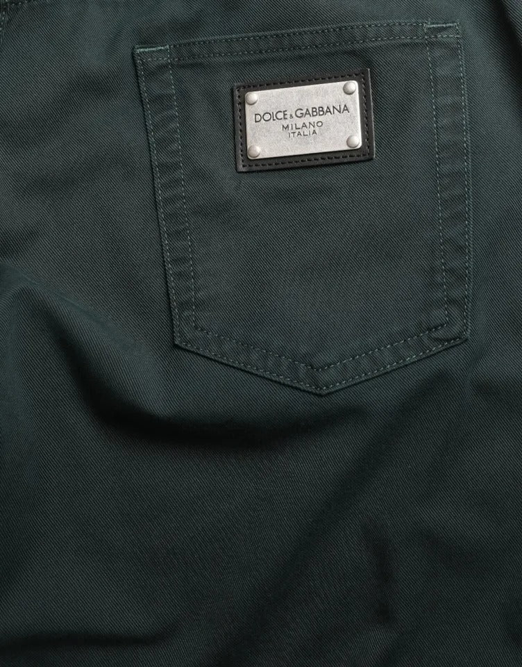 Jeans skinny en coton stretch vert pour homme de Dolce &amp; Gabbana