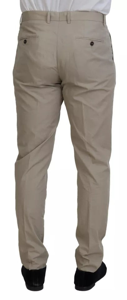Pantalon Chino Formel pour Homme en Coton Beige Dolce &amp; Gabbana