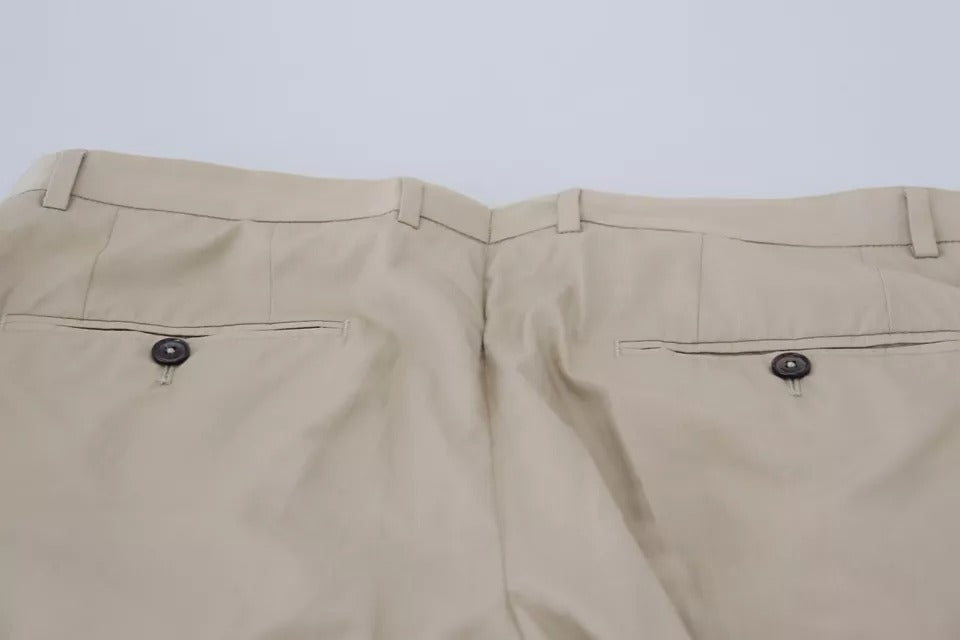 Pantalon Chino Formel pour Homme en Coton Beige Dolce &amp; Gabbana