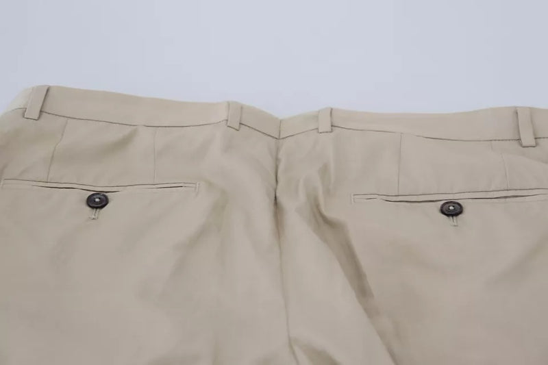 Pantalon Chino Formel pour Homme en Coton Beige Dolce &amp; Gabbana