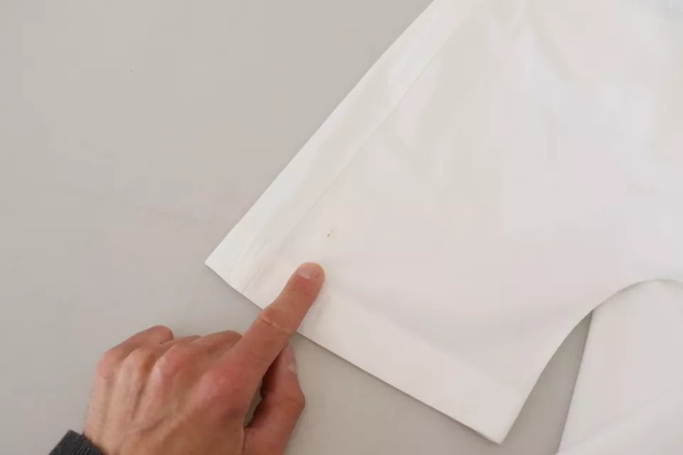 Dolce & Gabbana Chemise Blanche en Coton à Manches Courtes