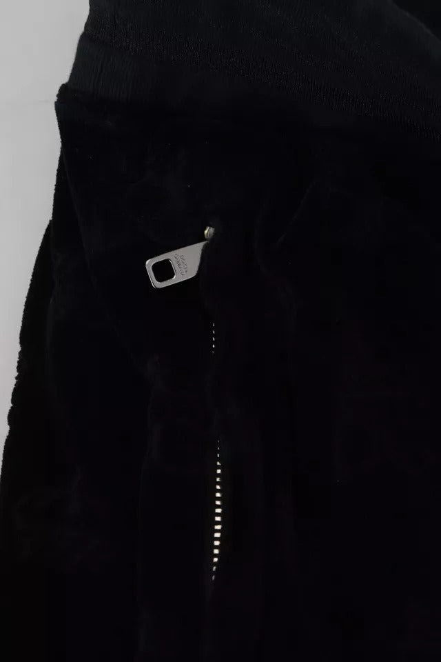 Pantalon de jogging skinny en coton noir Dolce &amp; Gabbana