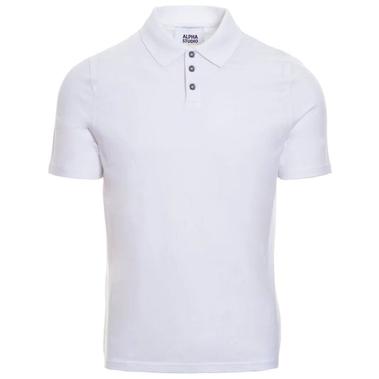 Polo en coton blanc Alpha Studio