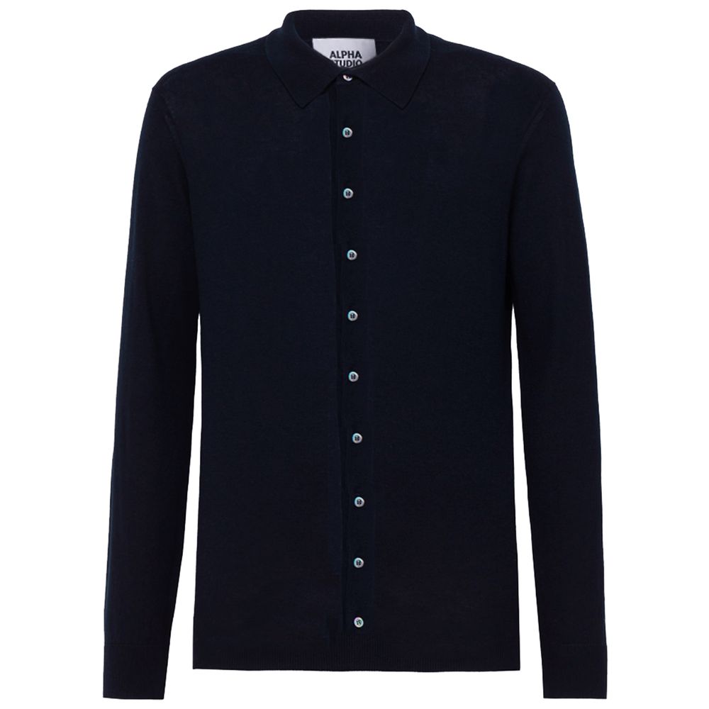 Chemise en coton bleu Alpha Studio