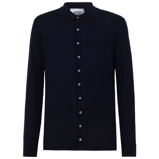 Chemise en coton bleu Alpha Studio
