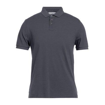 Polo en coton gris Alpha Studio