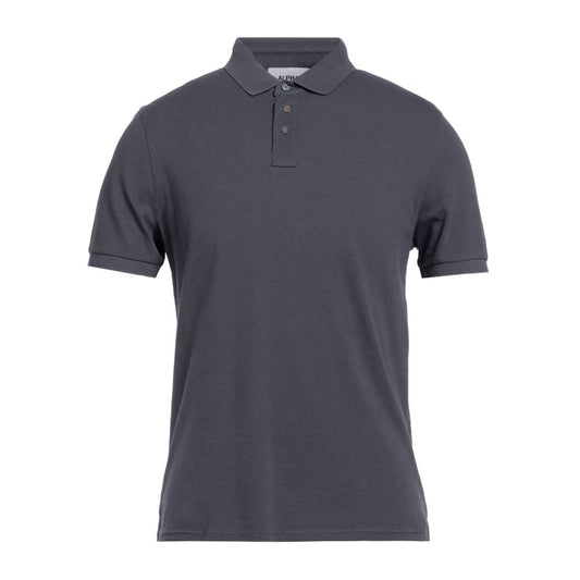 Alpha Studio Grijs Katoenen Poloshirt