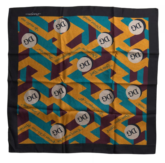 Foulard carré imprimé multicolore Dolce & Gabbana