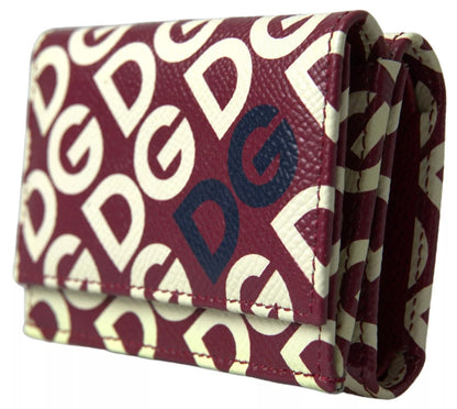 Dolce & Gabbana Multicolor DG Logo Mania Franse leren portemonnee met klep
