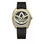 Adidas Zwart Leren Horloge