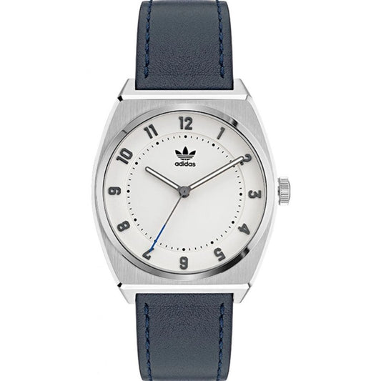Adidas Blauw Leren Horloge