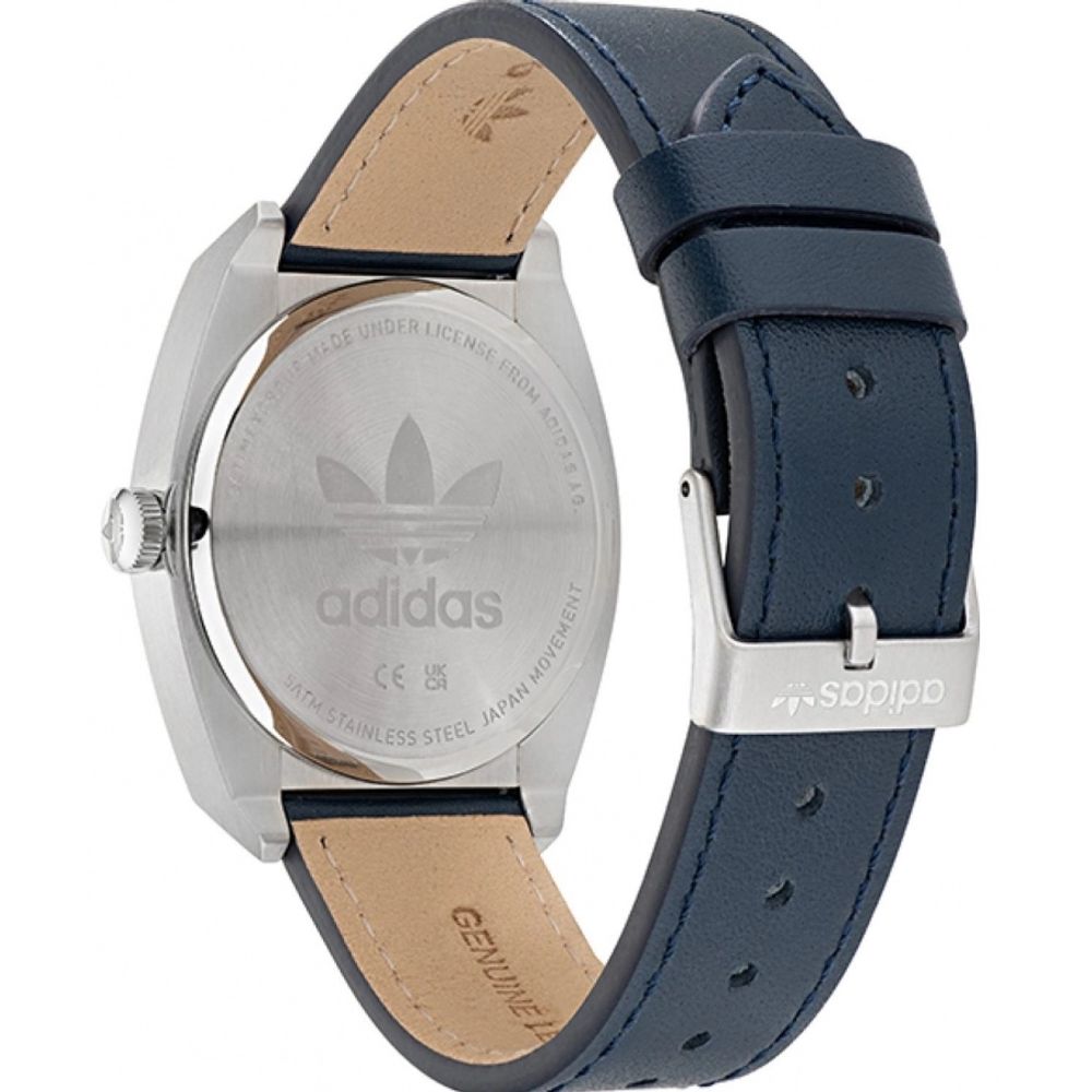 Montre Adidas en cuir bleu