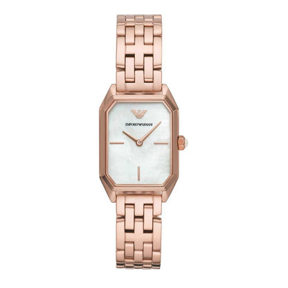 Montre Armani en acier inoxydable or rose