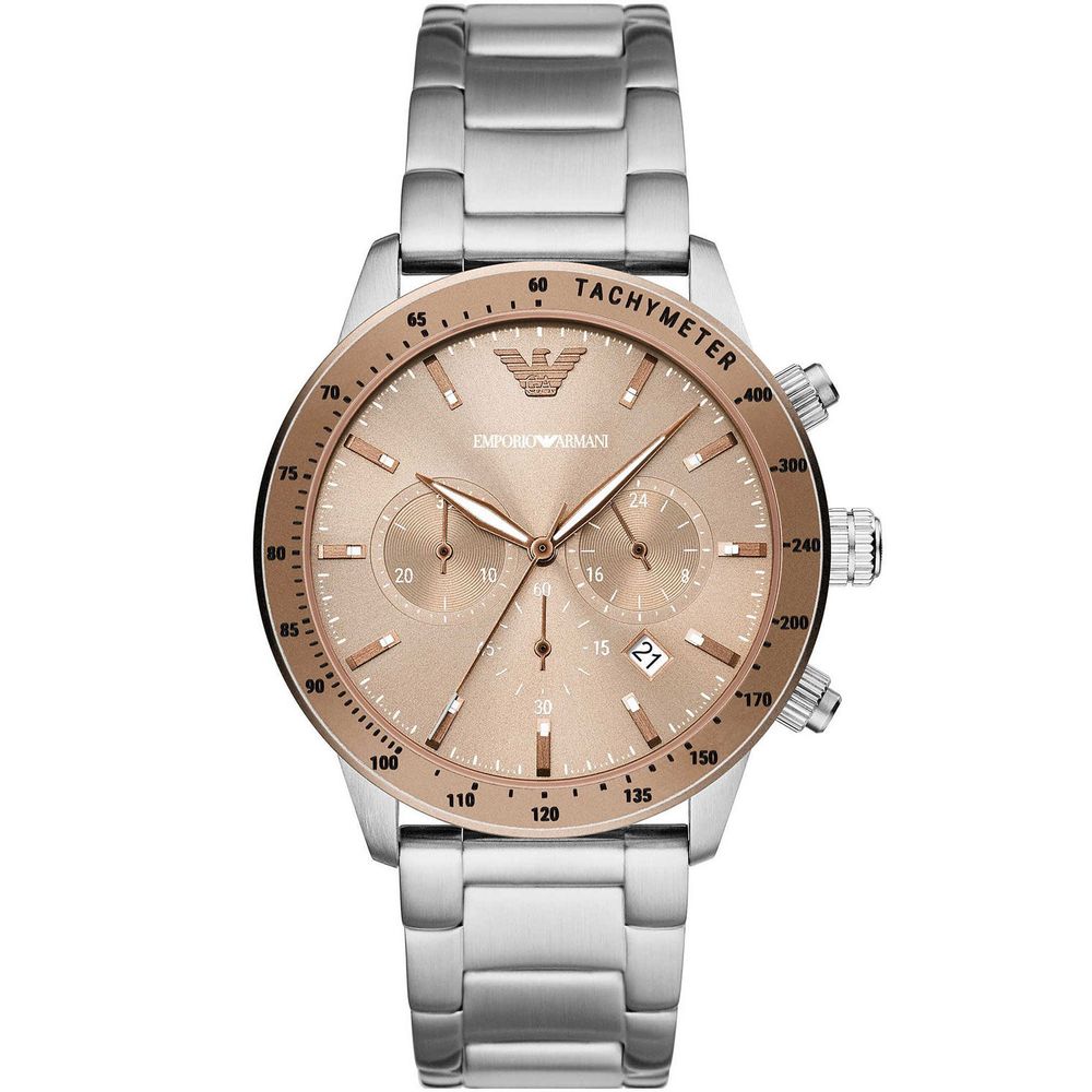 Armani Zilveren Roestvrijstalen Horloge