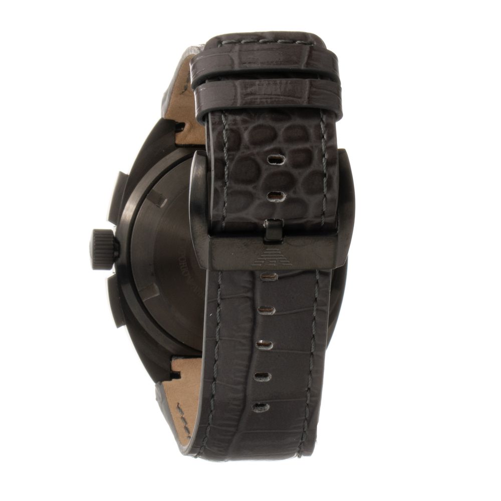 Montre Armani en cuir de vache marron
