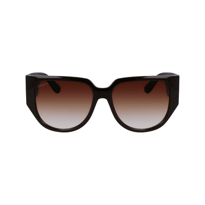 Lunettes de soleil Ferragamo marron bio injectées