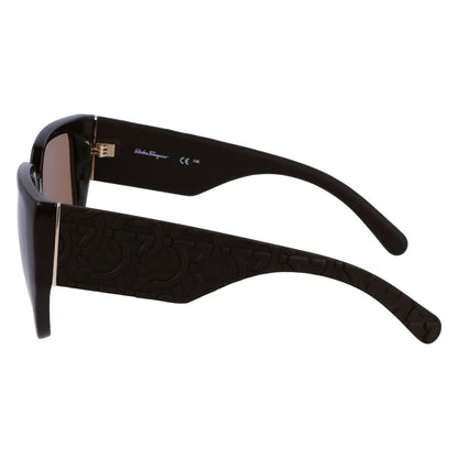 Lunettes de soleil Ferragamo marron bio injectées