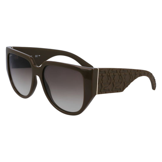 Lunettes de soleil Ferragamo vertes bio-injectées