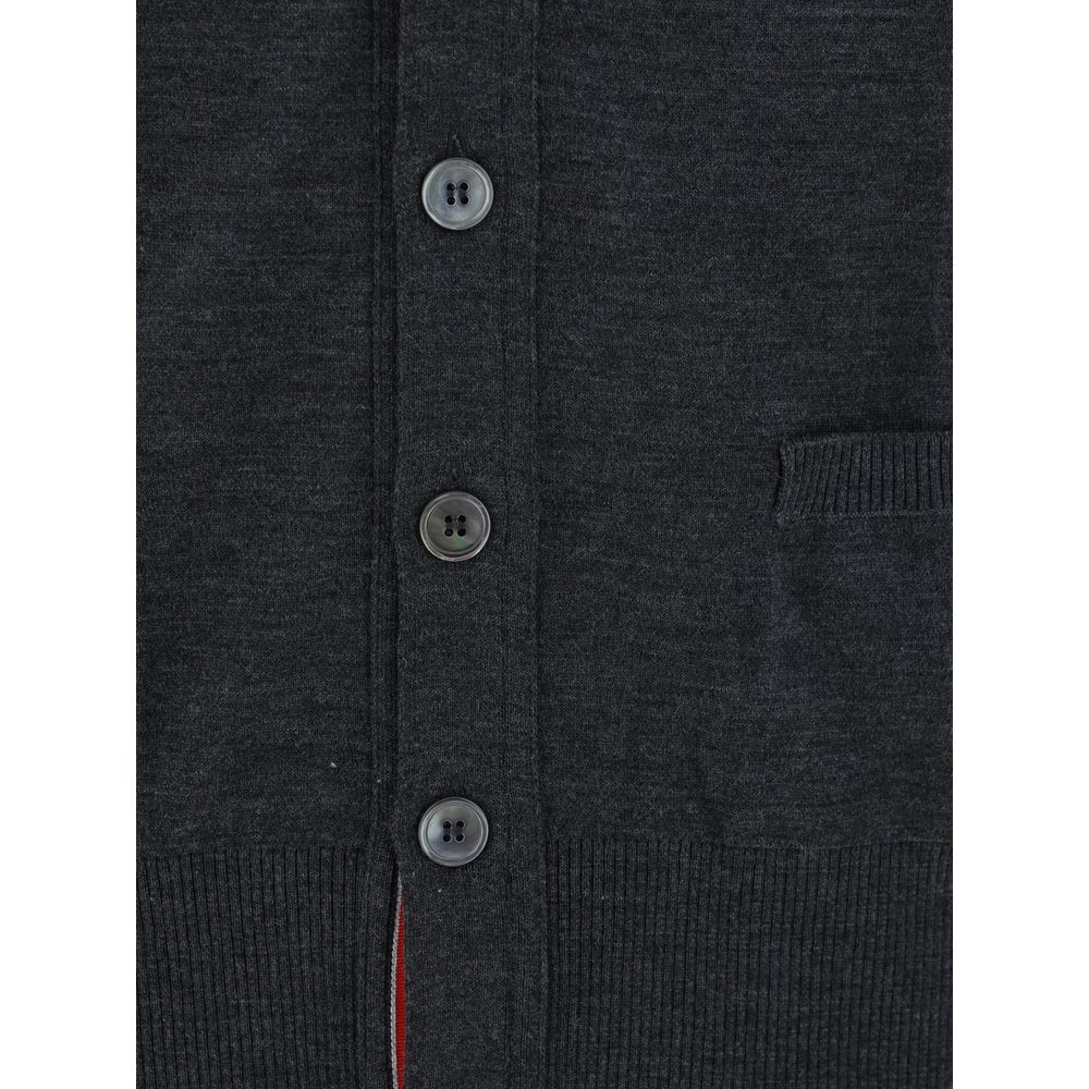 Cardigan en Laine Fleece Thom Browne - Modèle AW25