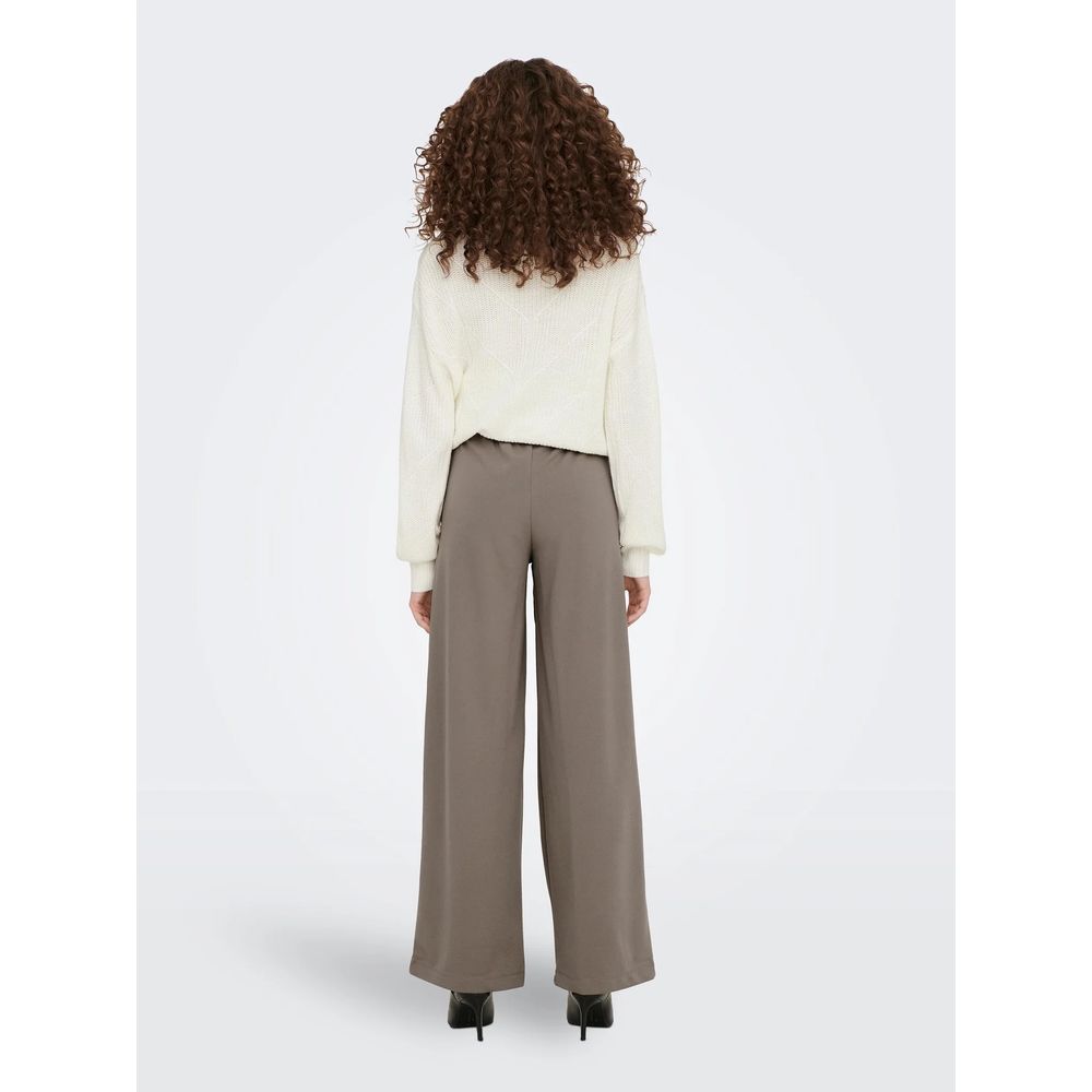Pantalon en polyester brun de Jacqueline De Yong