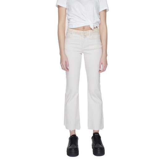 Jean coupe bootcut en coton beige Vero Moda