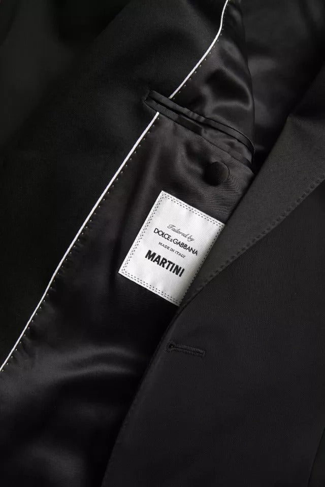 Dolce &amp; Gabbana Blazer MARTINI noir en laine à simple boutonnage