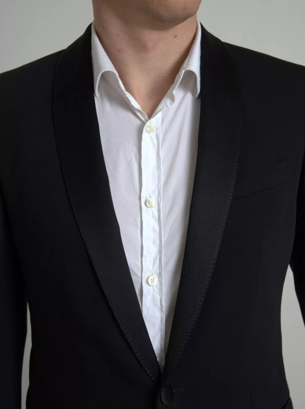 Dolce &amp; Gabbana Blazer MARTINI noir en laine à simple boutonnage