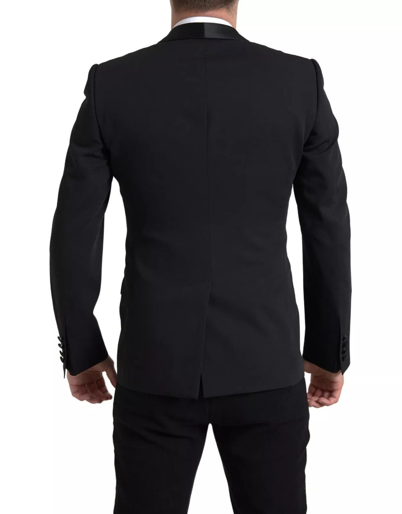 Dolce &amp; Gabbana Blazer MARTINI noir en laine à simple boutonnage