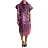 Dolce & Gabbana Robe Midi Shift Imprimé Léopard Rose