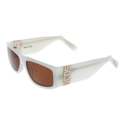 Lunettes de soleil GCDS blanches, unisexe