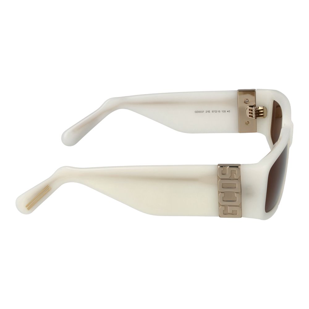 Lunettes de soleil GCDS blanches, unisexe