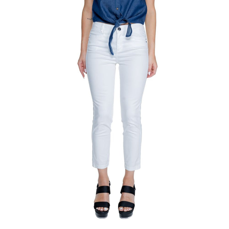 Street One White Cotton Pant - Elegant Women's Trousers