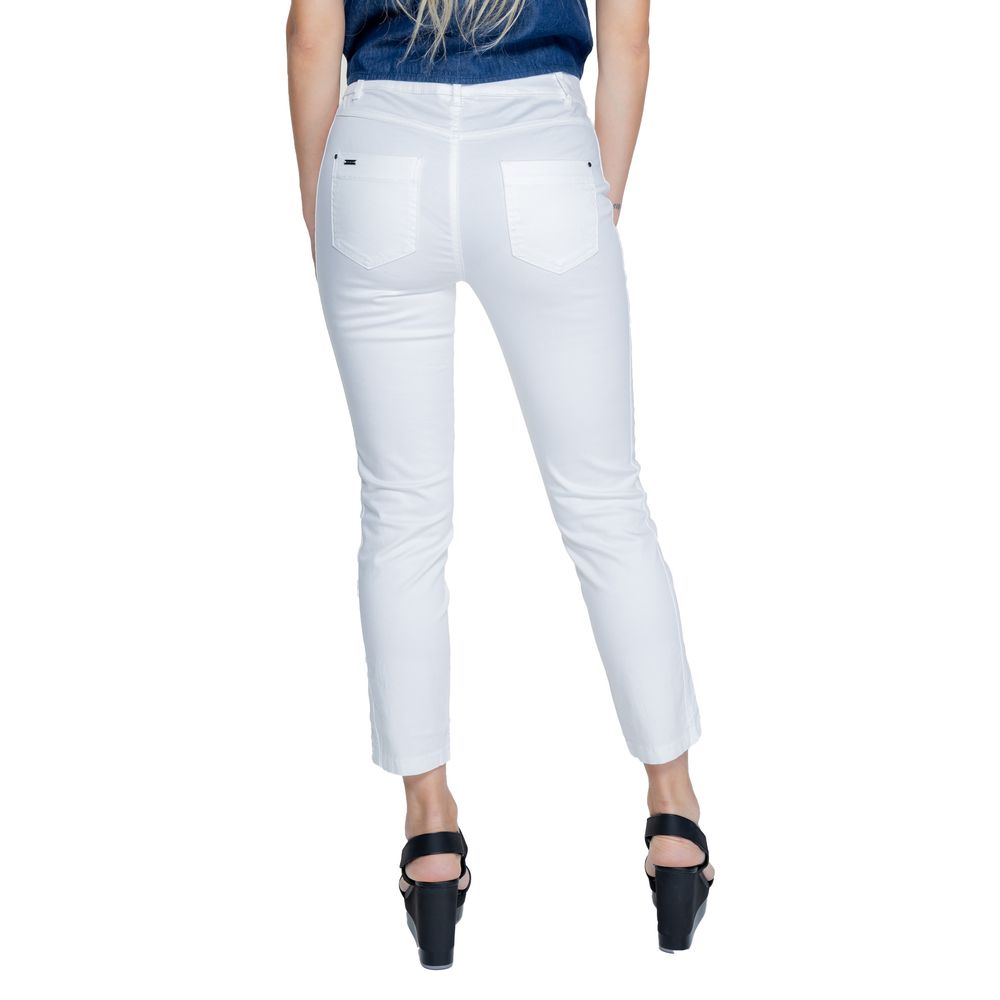 Street One White Cotton Pant - Élégantes Pantalons Femme