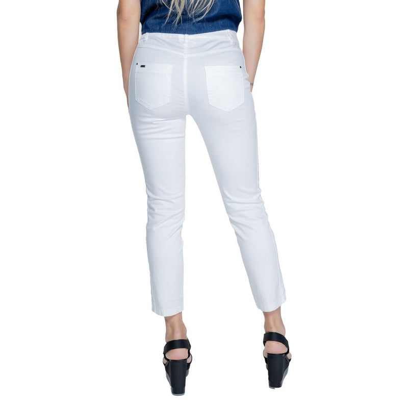Street One White Cotton Pant - Elegant Women's Trousers