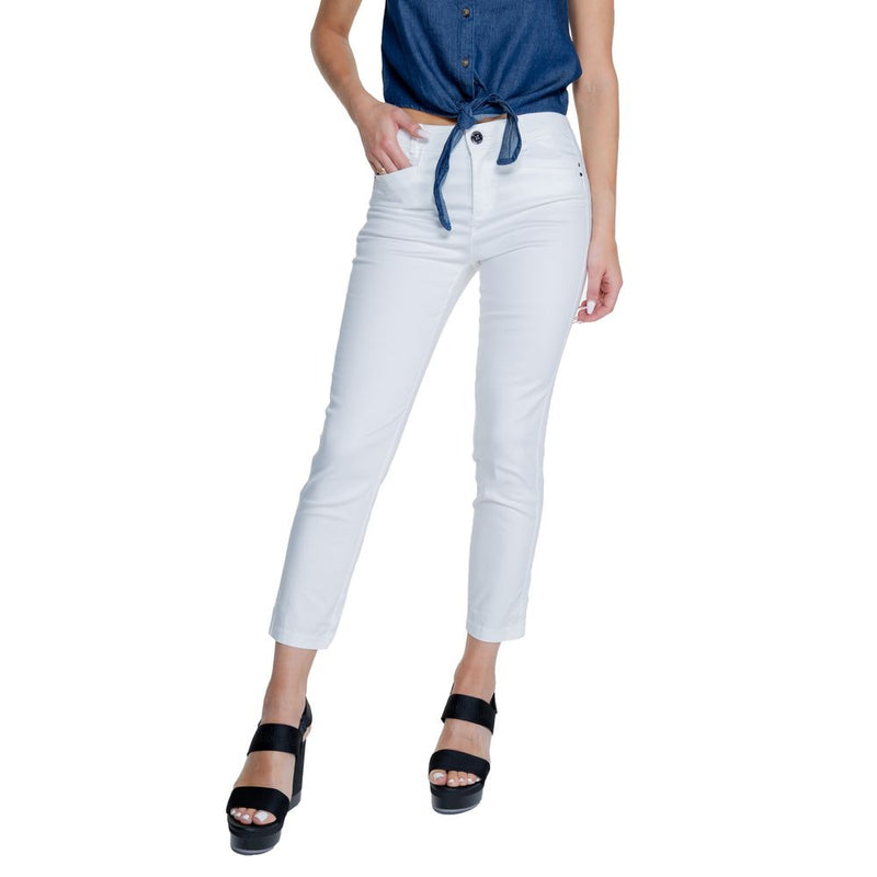 Street One White Cotton Pant - Elegant Women's Trousers
