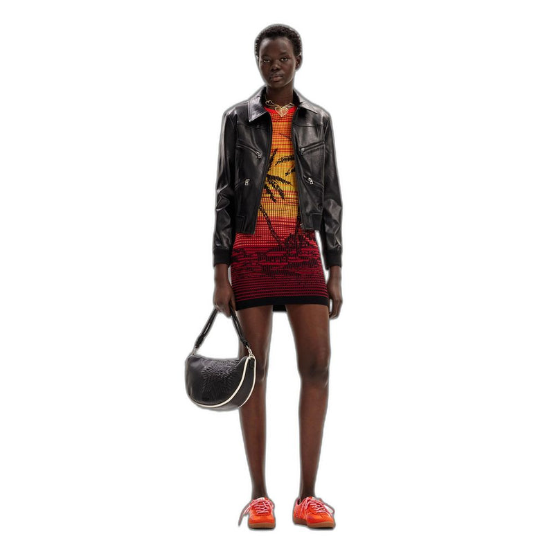 Desigual BIPALMERI Red Viscose Midi Dress for Women