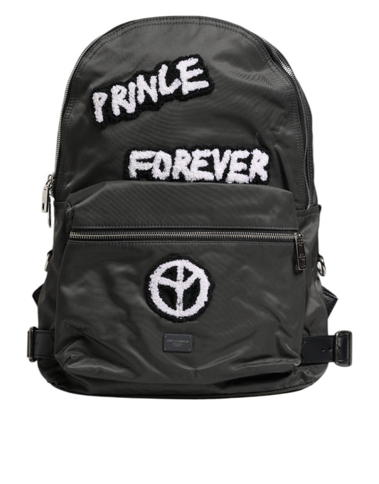 Dolce & Gabbana Grijze Nylon Prince Forever Schoolreis Rugzak