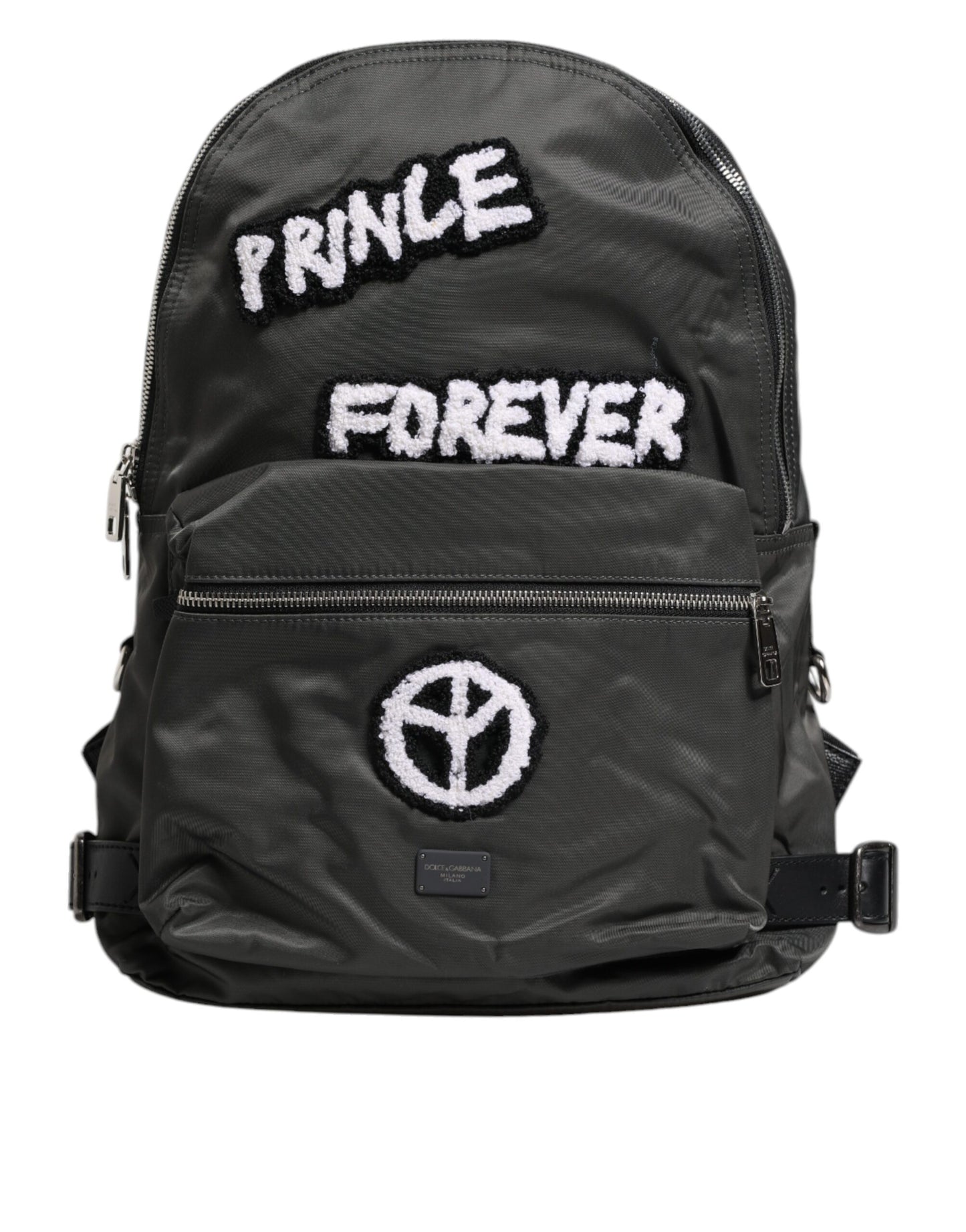Dolce & Gabbana Grijze Nylon Prince Forever Schoolreis Rugzak