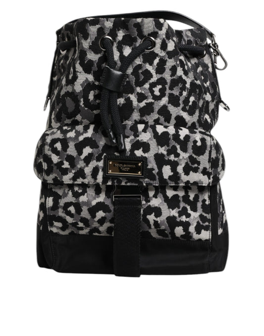 Dolce & Gabbana veelkleurige luipaardjacquard hobo crossbody tas
