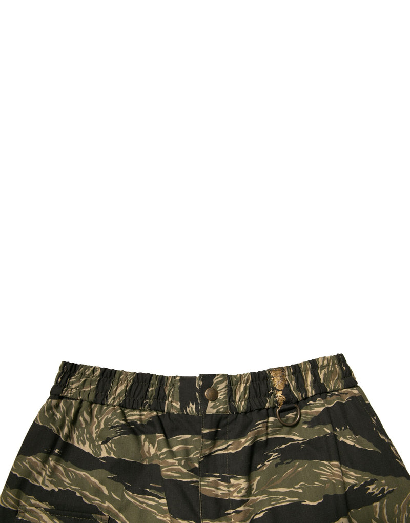 Shorts Bermuda en coton noir à motifs dorés de Dolce &amp; Gabbana