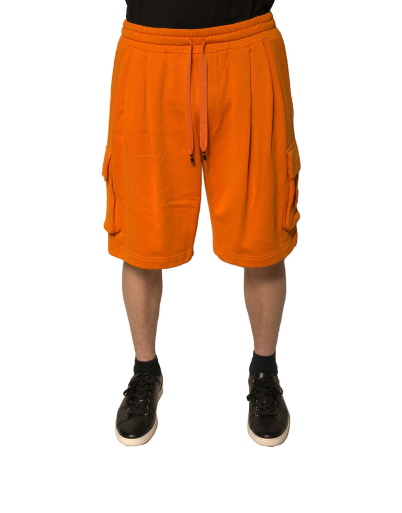 Shorts Bermuda Cargo décontractés en coton orange pour homme de Dolce &amp; Gabbana