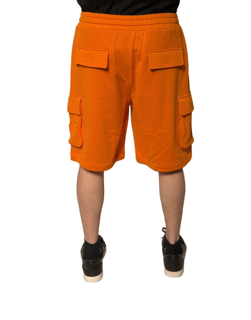 Shorts Bermuda Cargo décontractés en coton orange pour homme de Dolce &amp; Gabbana
