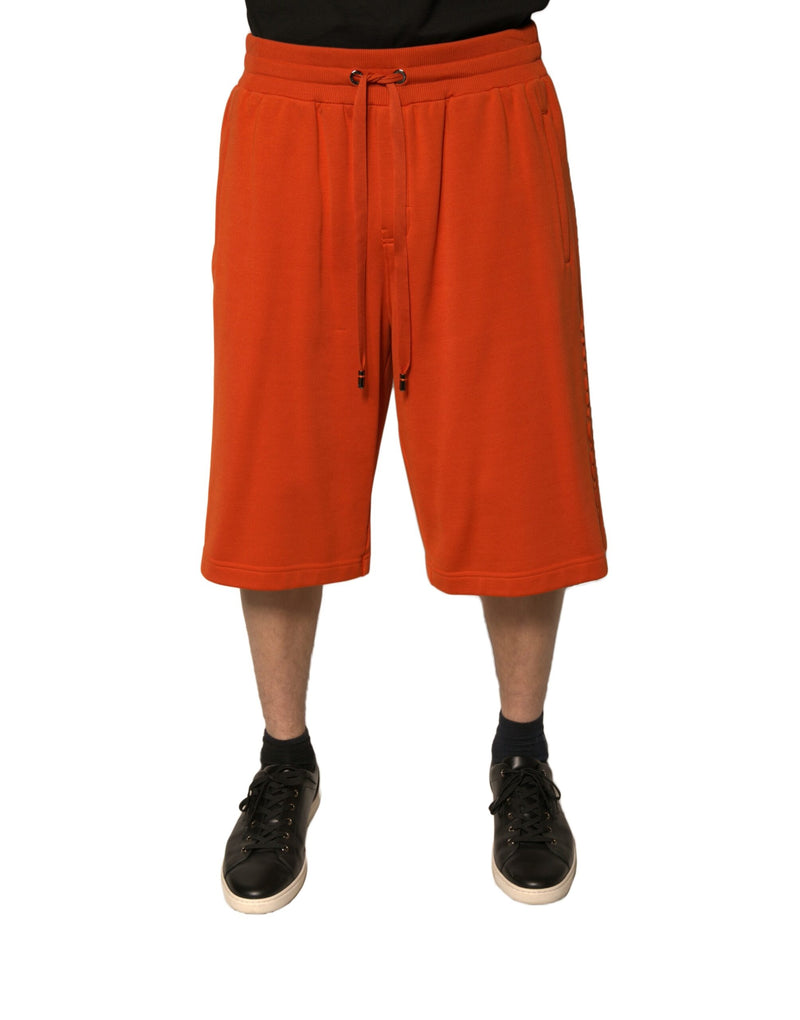 Short bermuda pour homme en coton mélangé orange de Dolce &amp; Gabbana